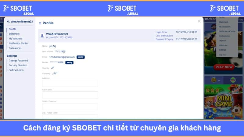 Cách đăng ký SBOBET chi tiết từ chuyên gia khách hàng