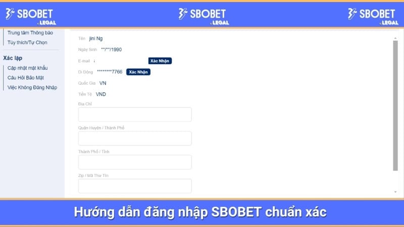 Hướng dẫn đăng nhập SBOBET chuẩn xác