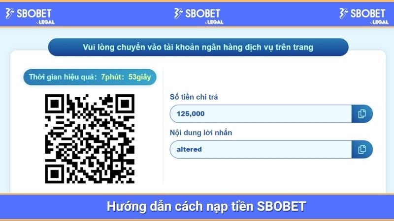 Hướng dẫn cách nạp tiền SBOBET