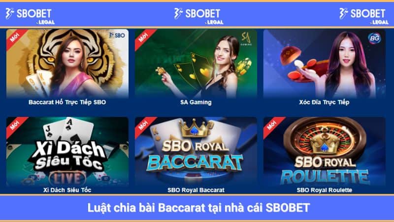 Luật chia bài Baccarat tại nhà cái SBOBET 