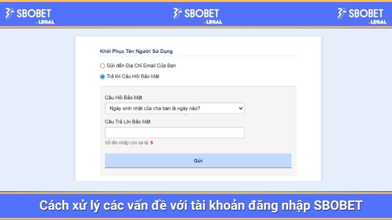 Cách xử lý các vấn đề với tài khoản đăng nhập SBOBET 