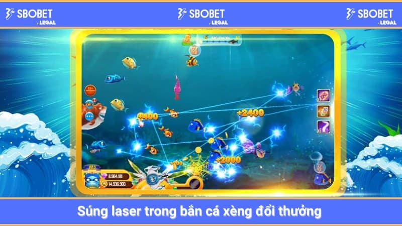 Súng laser trong bắn cá xèng đổi thưởng 