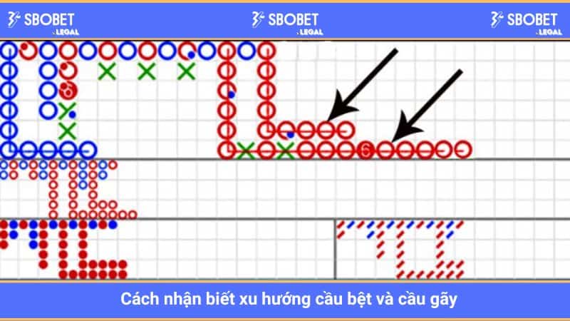 Cách nhận biết xu hướng cầu bệt và cầu gãy