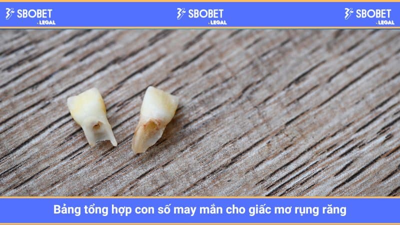Bảng tổng hợp con số may mắn cho giấc mơ rụng răng